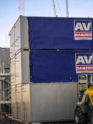 AVDanzer modular building installation supplied to a UK infrastructure project