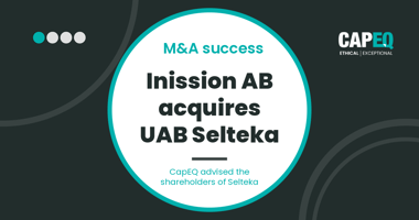 Selteka and Inission AB announce cross-border EMS acquisition, advised by CapEQ, July 2025