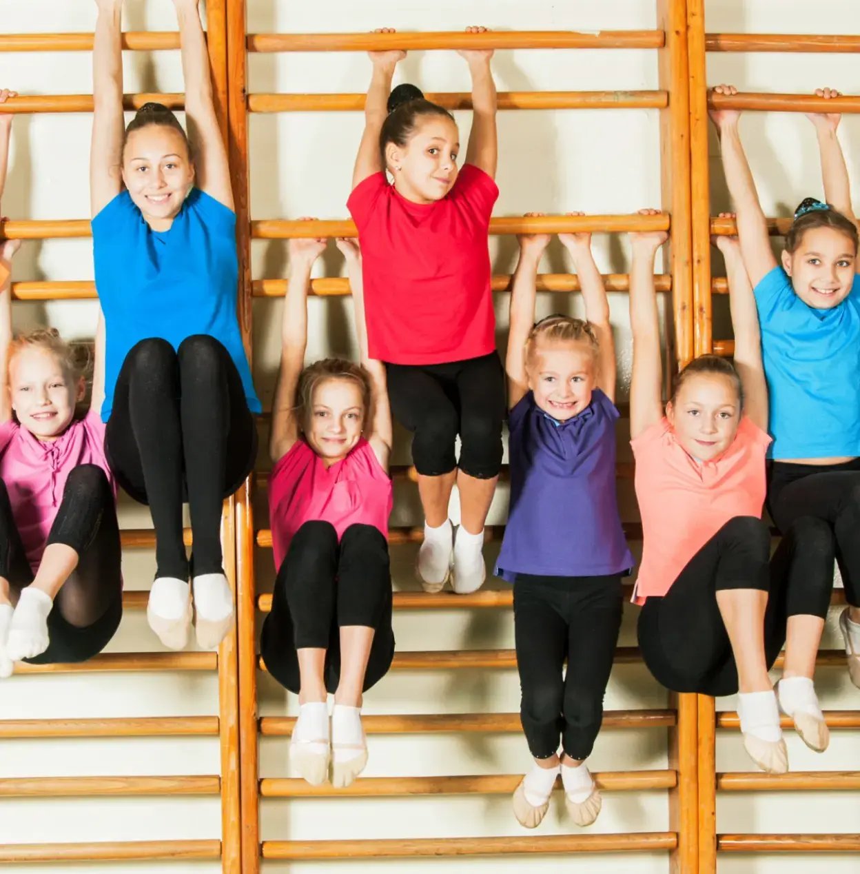 children on climbing frame