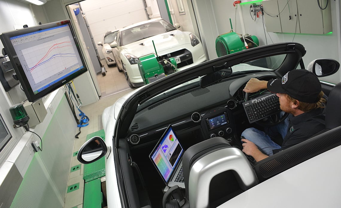 EcuTek Flash2002 software in use on a Subaru Impreza performance build — ECU tuning M&A deal advised by James Pugh