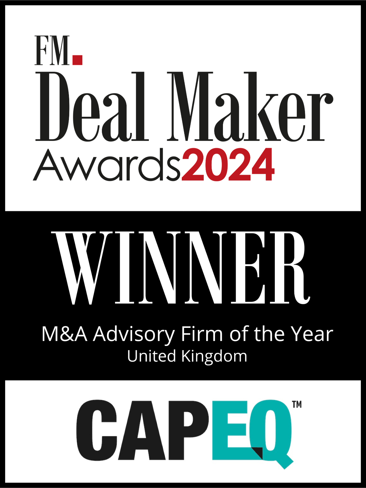 CapEQ named best UK M&A advisor 2024 image