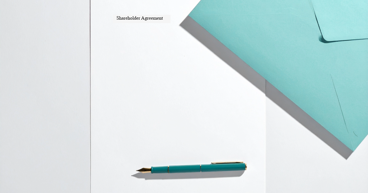 Blank shareholder agreement ready to be rewritten ahead of a business sale