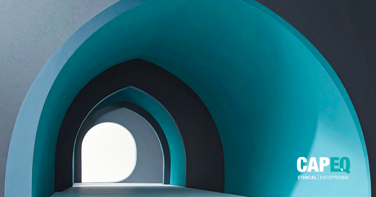 A structural arch or vault rendered as a clean geometric illustration for a CapEQ M&A insight