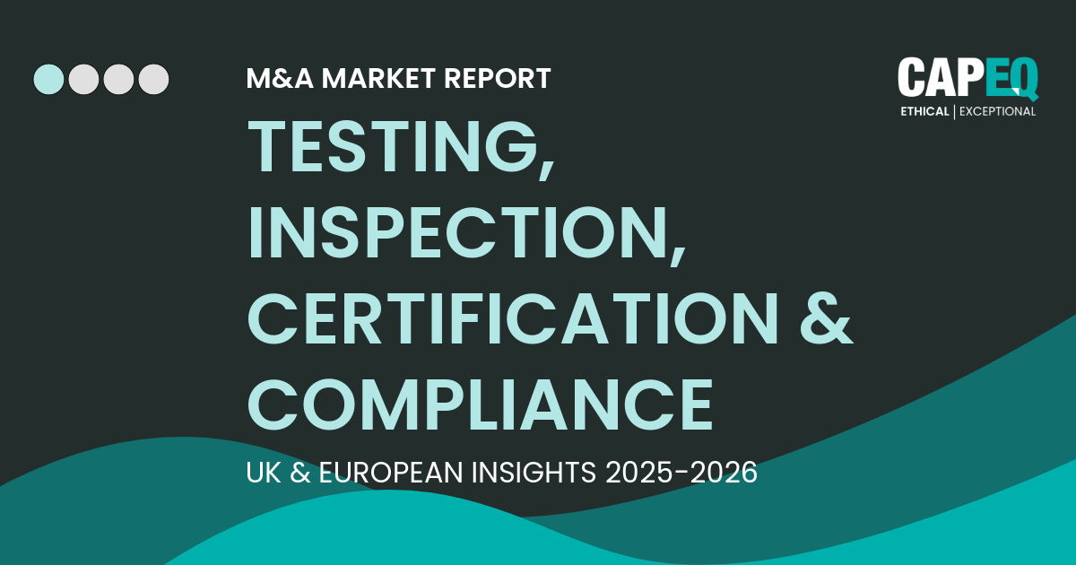 UK & European TICC M&A Report 2026 hero banner, Testing Inspection Certification and Compliance