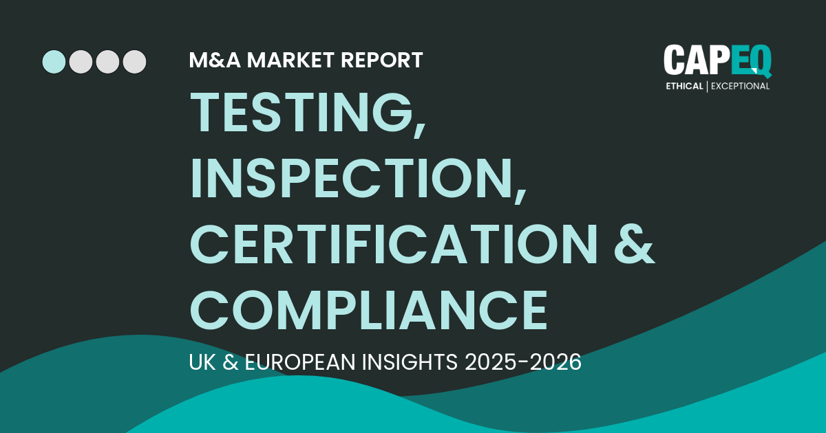 UK & European TICC M&A Report 2026 hero banner, Testing Inspection Certification and Compliance