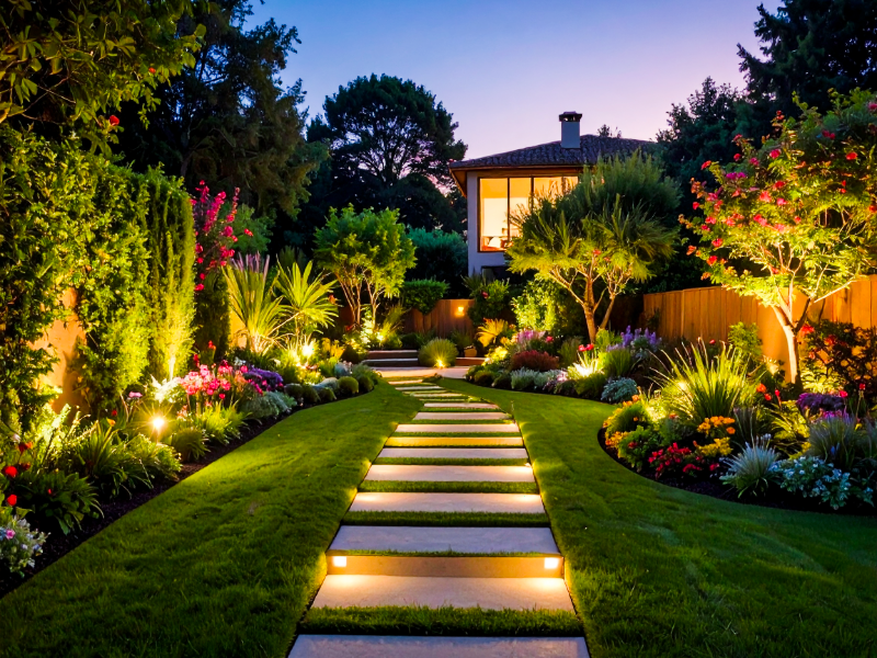 Elipta outdoor lighting installation by Lighting For Gardens, illustrating the brand’s specification-led design pedigree