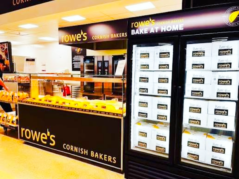 Rowe's Cornish Bakers Falmouth shopfront — heritage craft bakery sold to Iberia Industry Capital in 2017